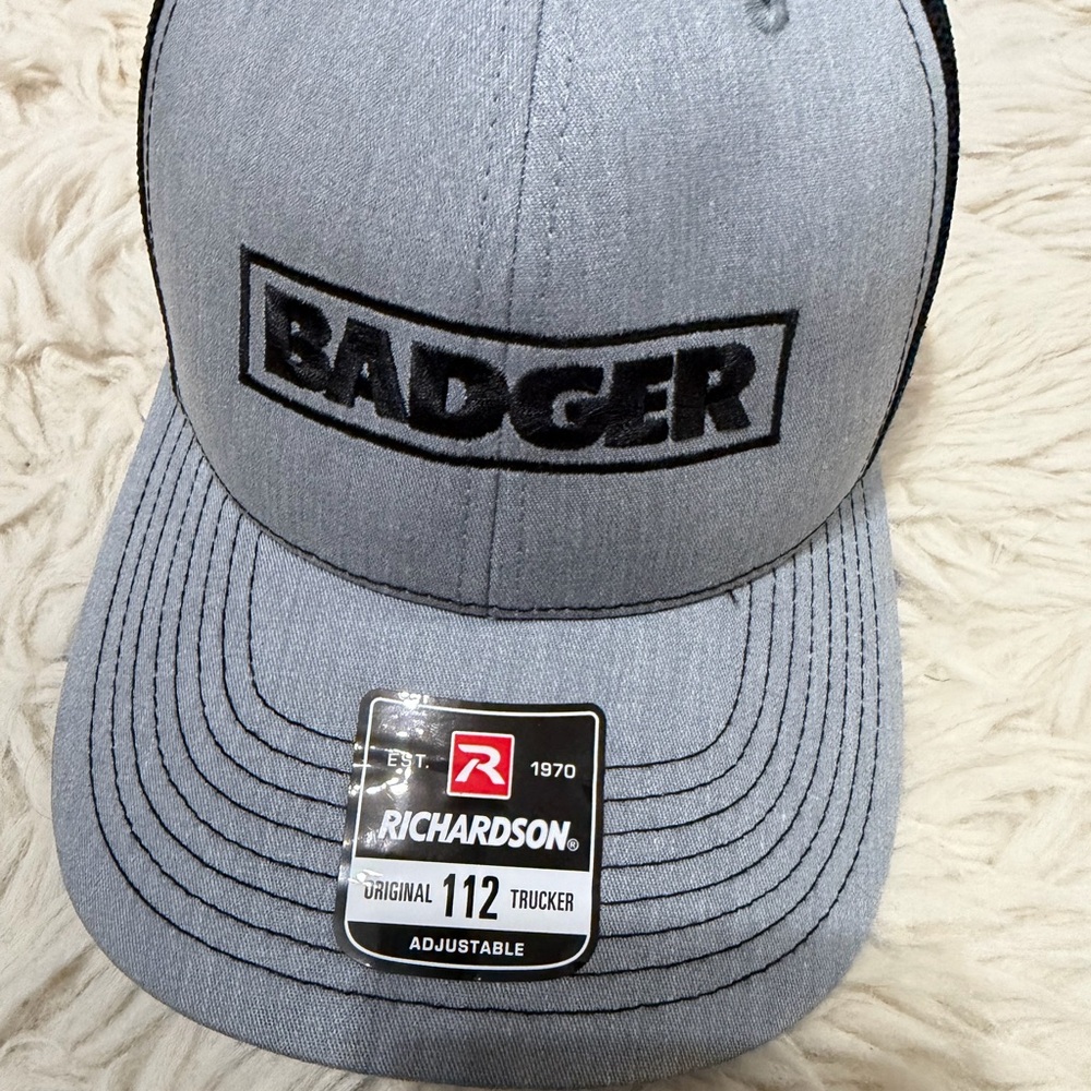 Richardson Badger Gray Trucker Hat - Adjustable